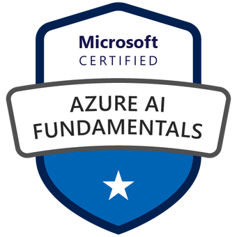 Azure AI Fundamentals certification badge