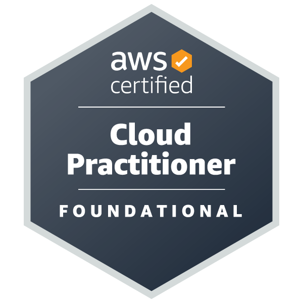 AWS Certified Cloud Practitioner certification badge